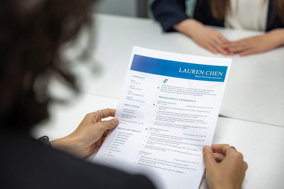 Photo CV, Resume